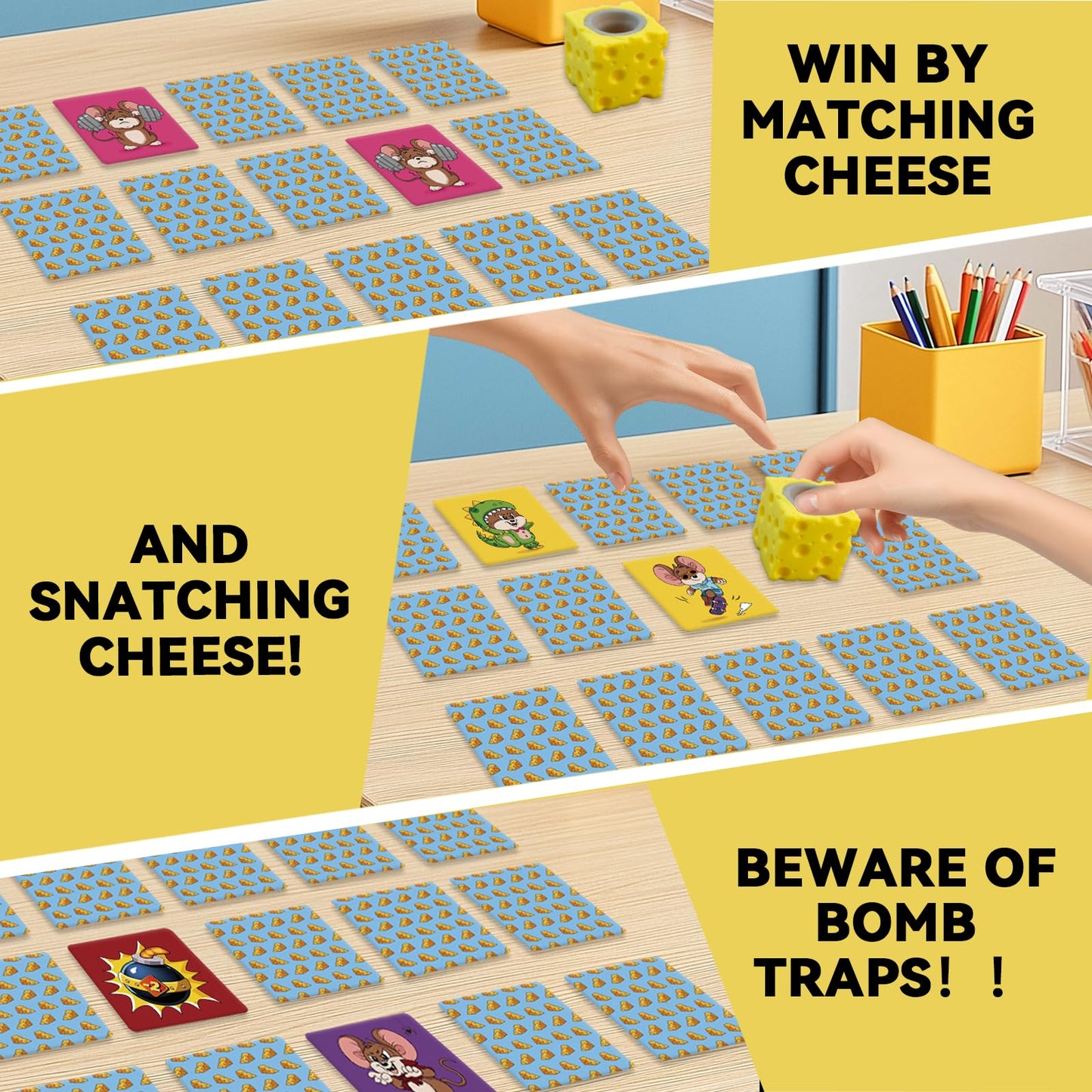 Floatlive The Hilarious Memory Matching Card Games, Mouse & Cheese-Snatching Party Game | Family Board Game for Kids, Teens & Adults | 2-6 Players
