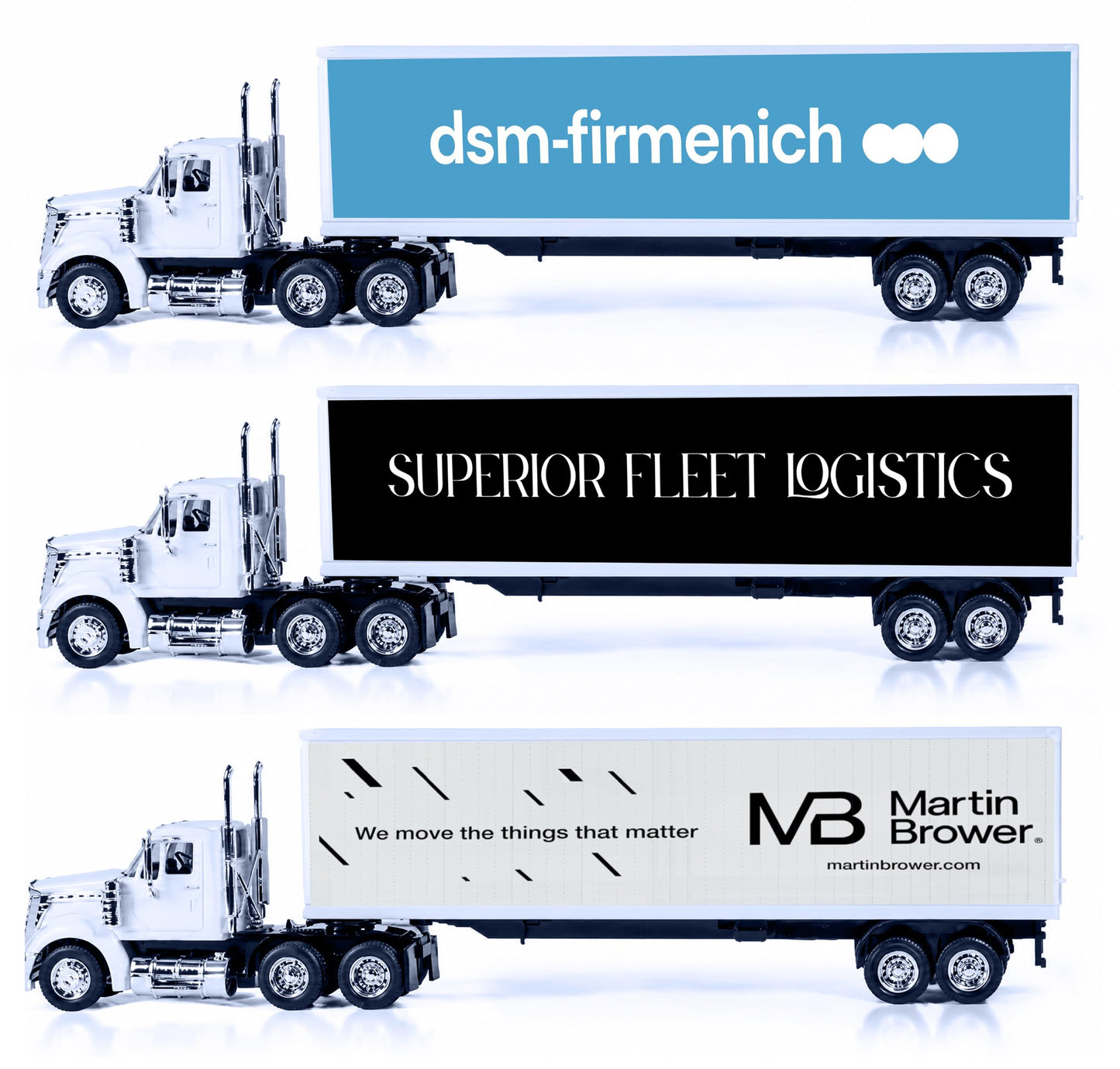 NewRay Customize 18 Wheeler Toy Truck with Trailer, 1:43 Scale Replica International Lonestar Diecast Truck, Customize Toy, Personalized Diecast Toy