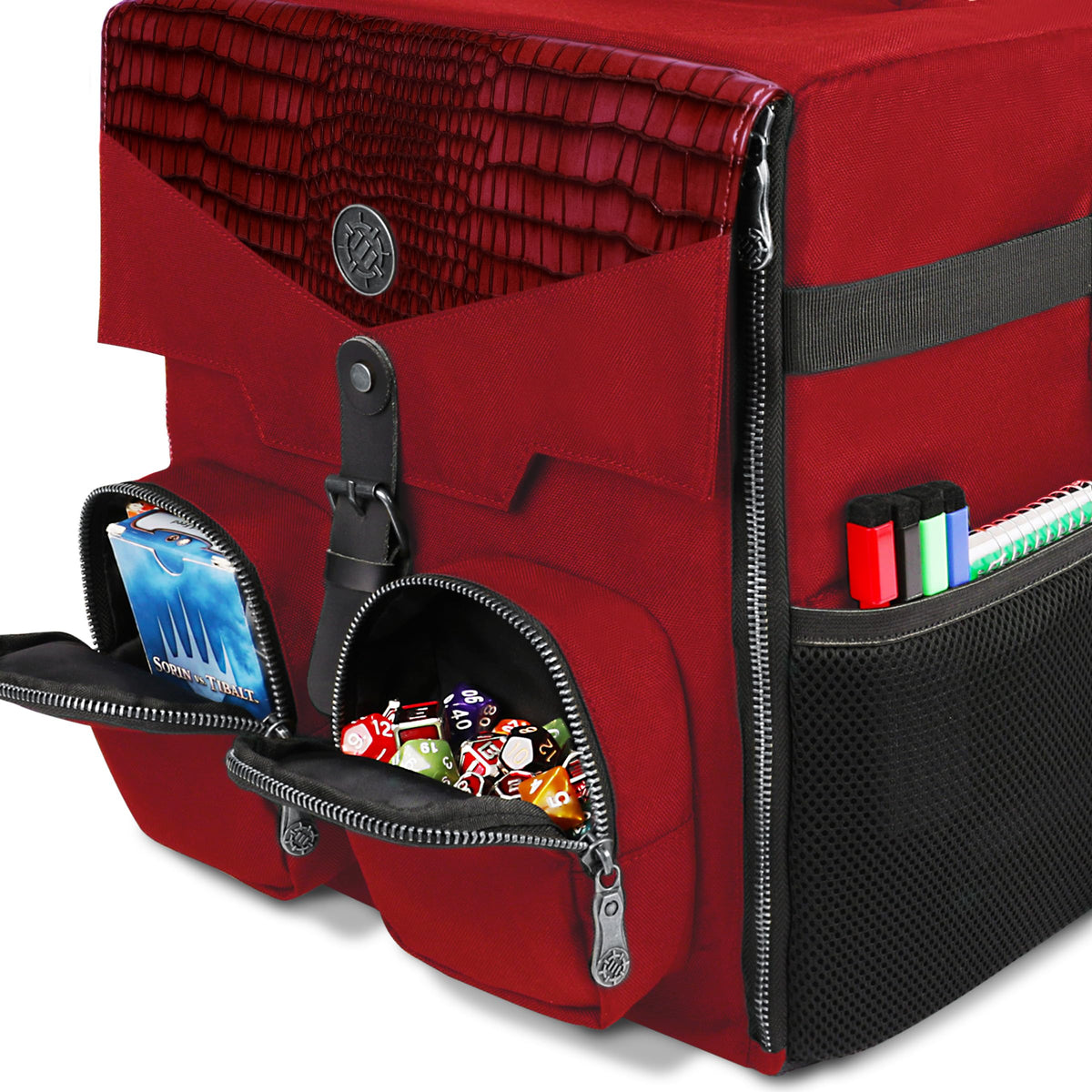 ENHANCE Board Game Shoulder Bag - Collector's Edition Board Game Storage with Shoulder Strap and Accessories Pockets for Dice, Cards, More