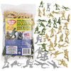TimMee Plastic Army Men OD Green, Tan & Gray 72pc Soldier Figures - Made in USA