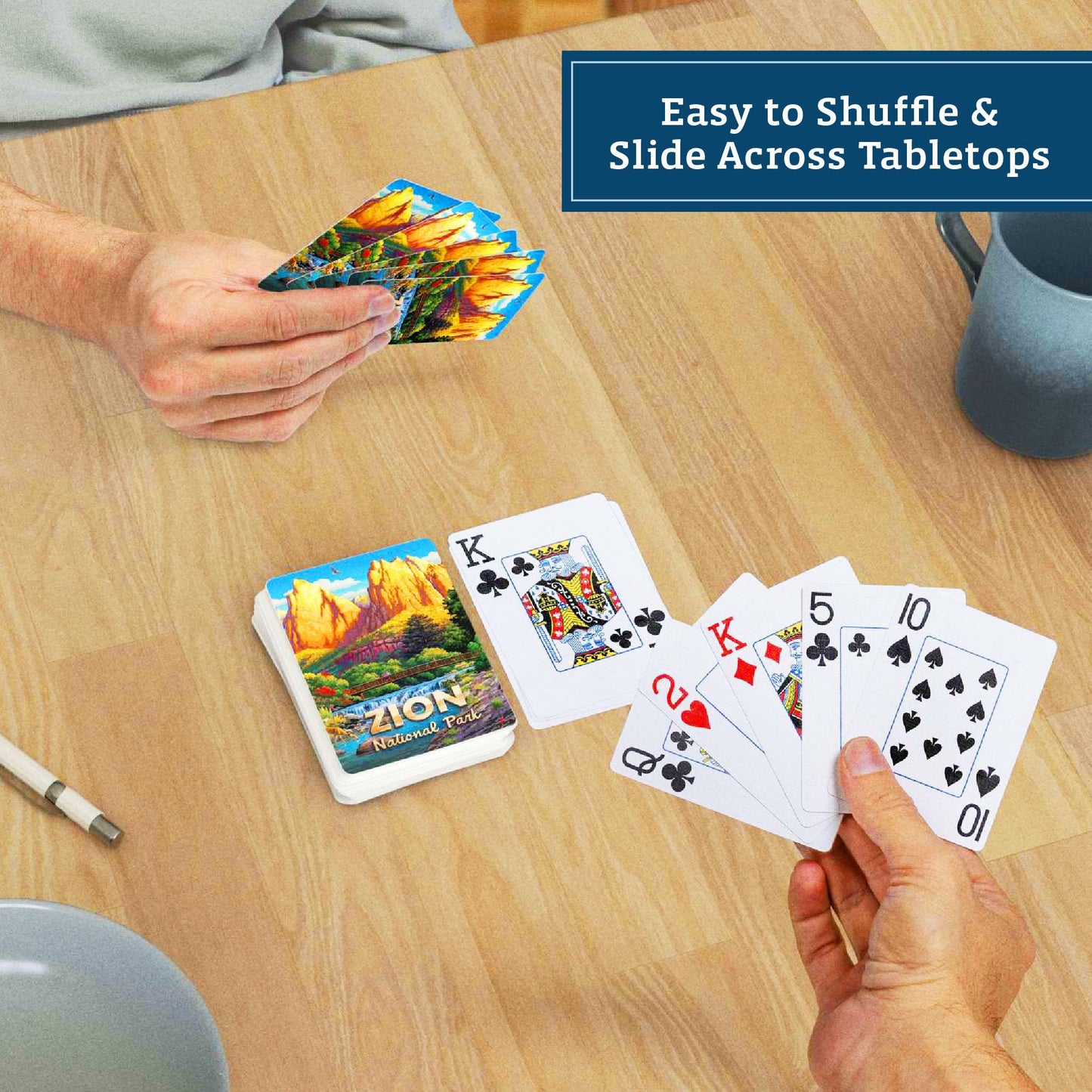 Boardwalk Puzzles Premium Featherlight Unique Playing Cards, Fun Themed Deck for Home and Travel | Zion National Park