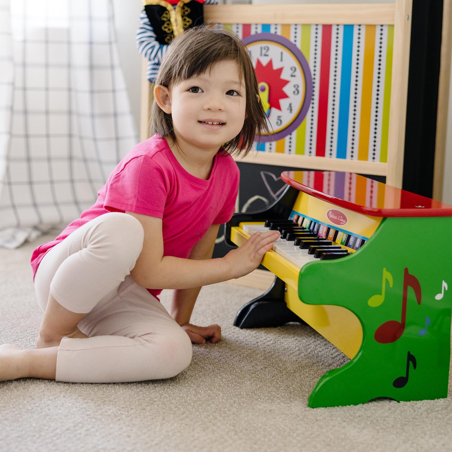 Melissa & Doug Learn-to-Play Piano with 25 Keys and Color-Coded Songbook Toy Piano Kids, Toddler Toys for Ages 3+