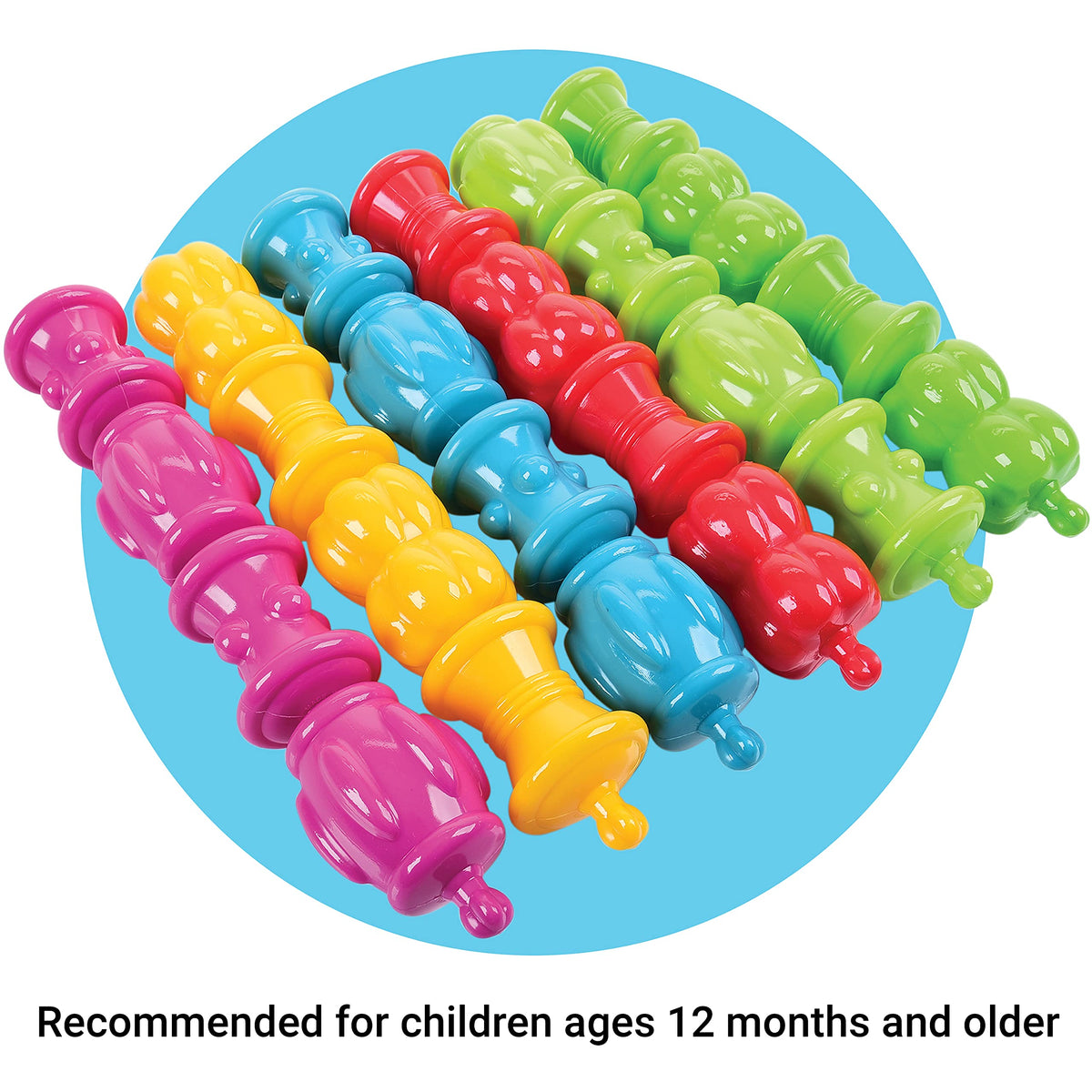 Constructive Playthings Colorful Snap Beads Set for Children and Toddlers Ages 1+, Pop Beads Arts and Craft Developmental Kids STEM Toy Set