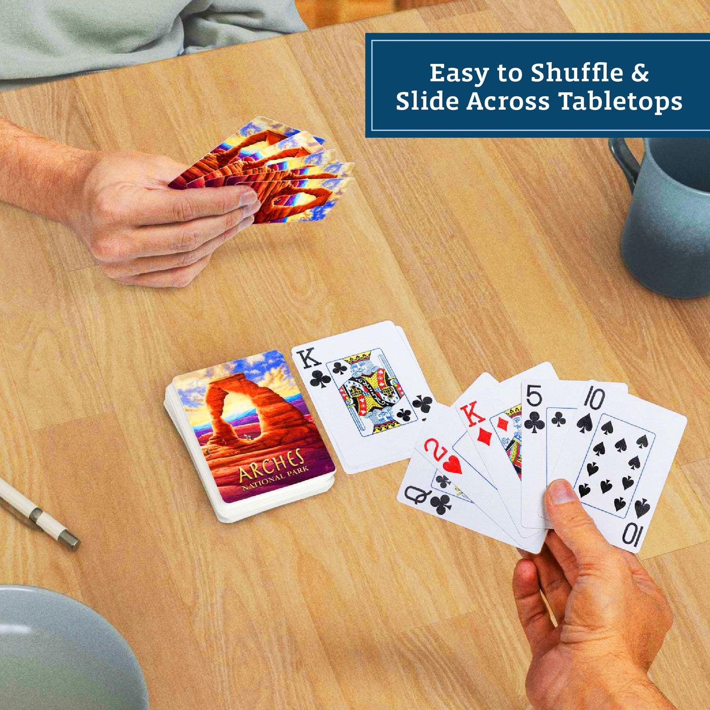Boardwalk Puzzles Premium Featherlight Unique Playing Cards, Fun Themed Deck for Home and Travel | Arches