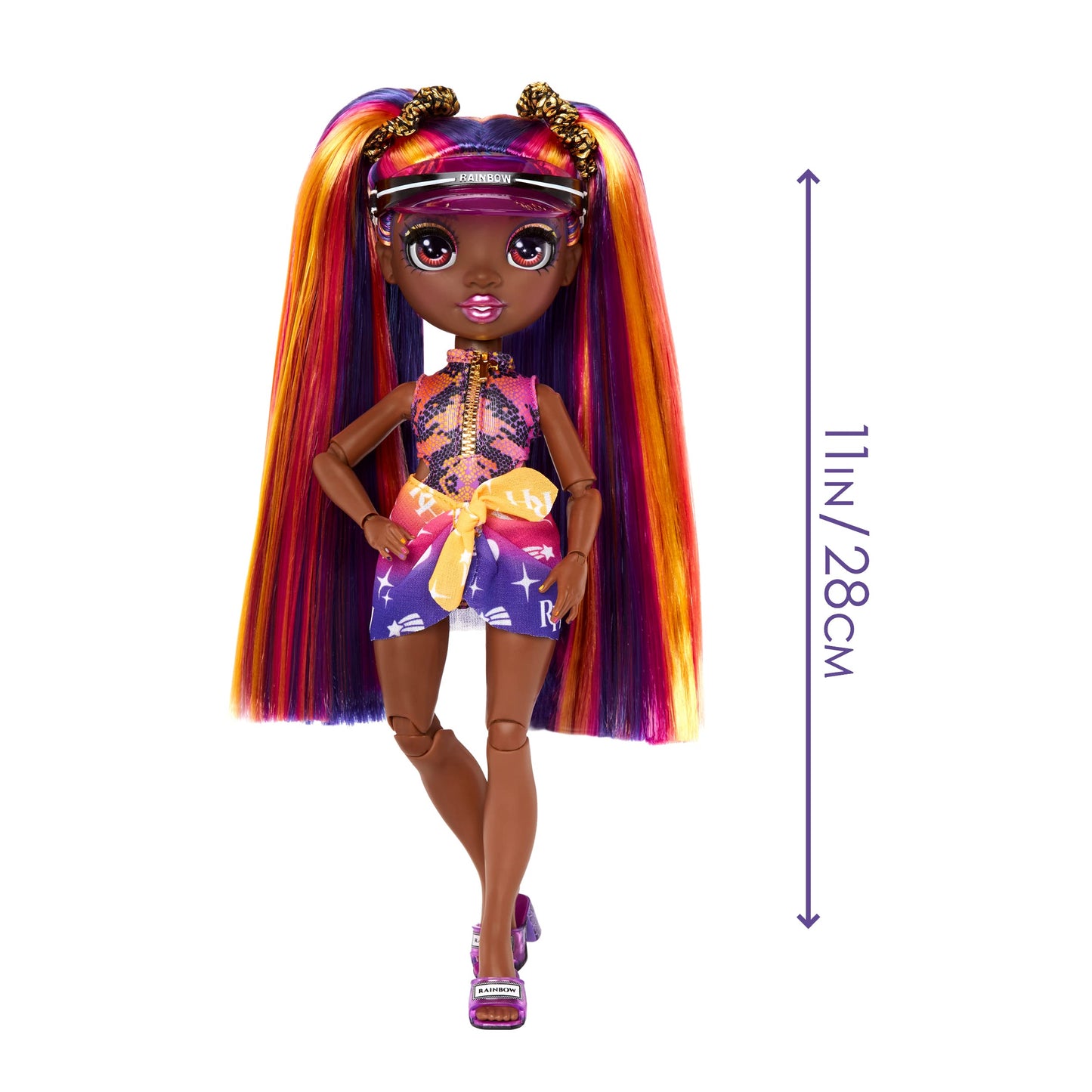 Rainbow High Pacific Coast Phaedra Westward- Sunset (Purple) Fashion Doll with 2 Designer Outfits, Pool Accessories Playset, Interchangeable Legs