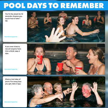 Pool Party Adult Party Game, Waterproof Card Game for Adults, Fun Pool Games for Adult, Best Pool Toys and Pool Accessories for Summer, 100 Cards