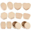Fun Express Heart Shaped Box DIY Cardboard Boxes Assortment 12 Pack - Decorative with Lids for Valentine Craft Projects | Small Heart Boxes Round Box