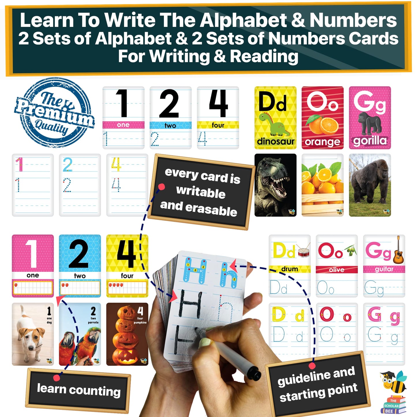 Flash Cards for Toddlers 2-4 Years - Jumbo Learning Box Set with Real Pictures - Alphabet Number Emotions Animal Sight Words Color Shapes - Toddler