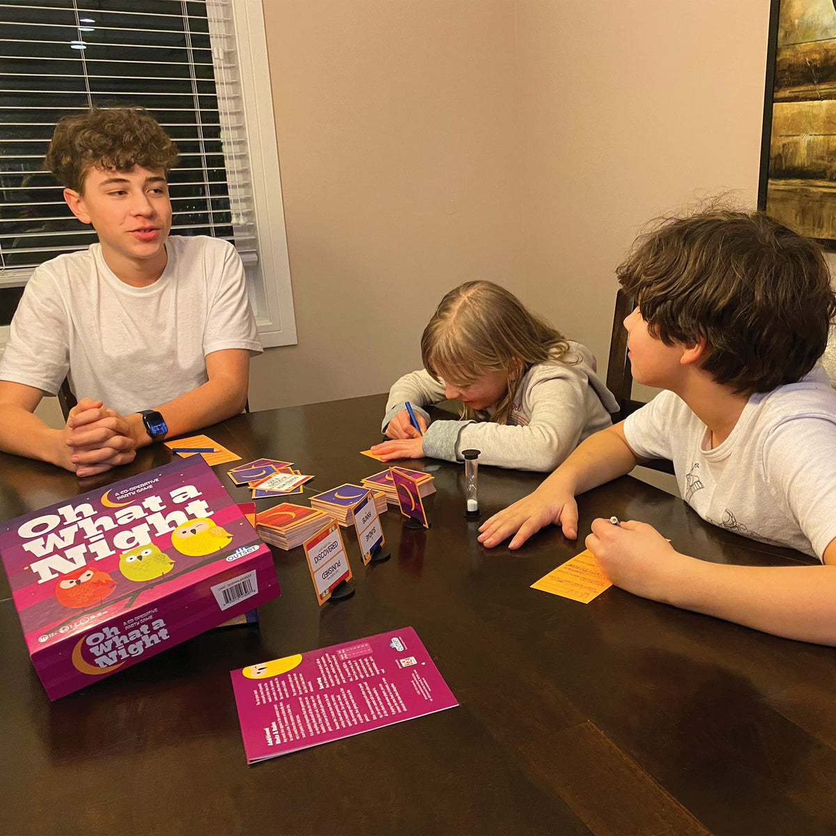 Outset Media Oh What A Night Game - Cooperative Family Party Game, Outset Media, Fun Guessing Game for Parties, Families & Holidays, Wacky Game Night