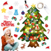 Felt Christmas Tree Set, 3.2ft Wall Hanging DIY Christmas Tree with LED Light Strings Detachable Ornaments DIY Felt Tree Craft Kits for Xmas Gifts