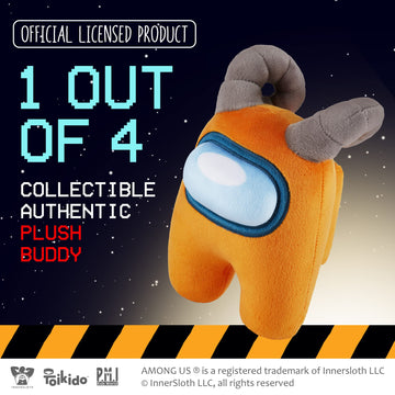 P.M.I. Plush Buddies | 8-Inch-Tall Among Us Plushie Collectibles | Playable Kids' Toys | Licensed Orange Rammed Plush