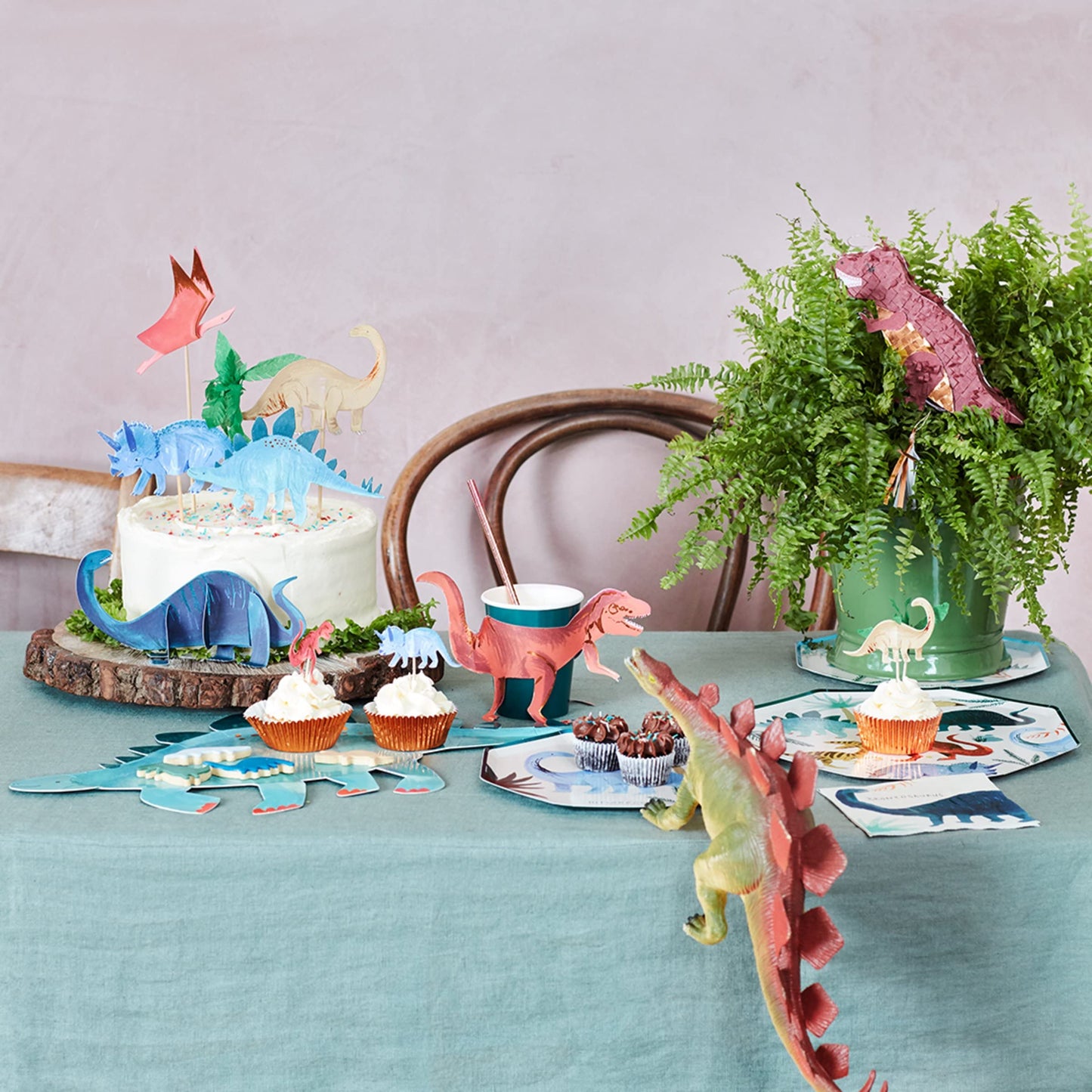 Meri Meri Cake Toppers for Themed Parties, Dinosaur Cake Topper