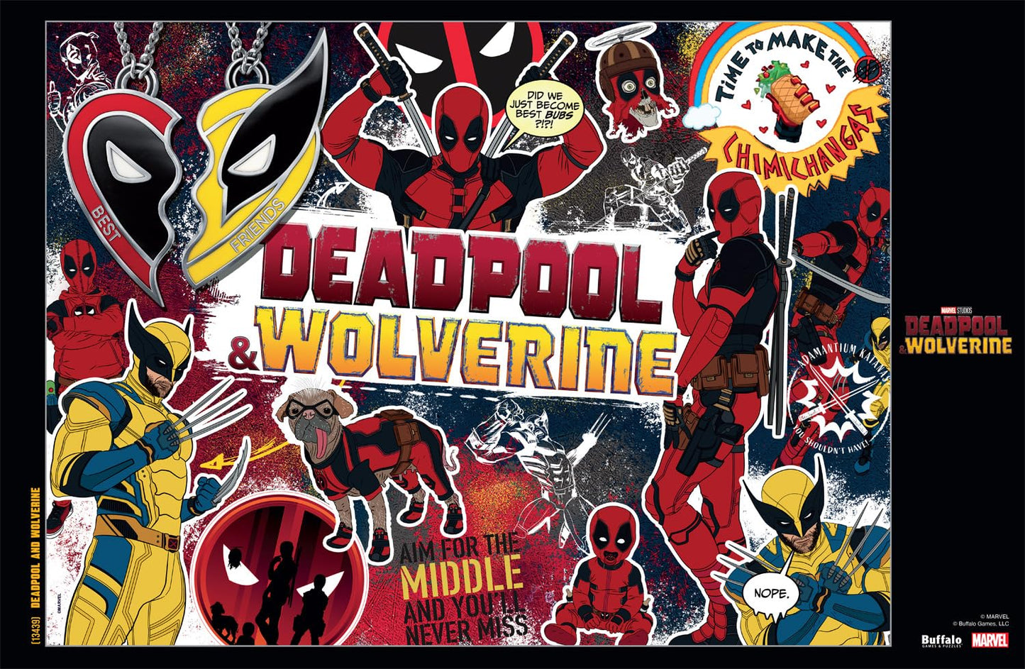 Buffalo Games - Marvel - Deadpool & Wolverine - 1000 Piece Jigsaw Puzzle for Adults -Challenging Puzzle Perfect for Game Nights - Finished Size is