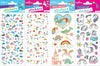 Playhouse Unicorns and Narwhals Super Glitter & Foil Sticker Sheet Pack for Collecting, Scrapbooking & Classrooms
