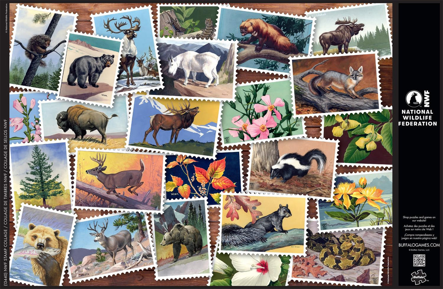 Buffalo Games - NWF Stamp Collage - 1000 Piece Jigsaw Puzzle for Adults