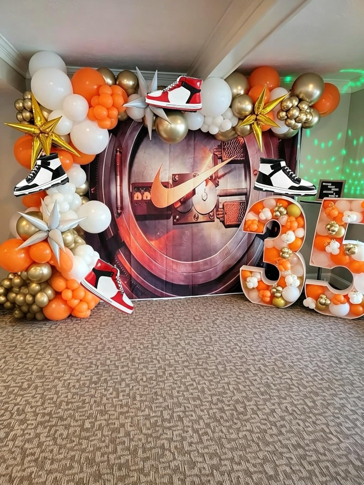 6 Pcs Basketball Shoes Sneaker Balloons/Sports theme party decorations/Boys Men Game Birthday supplies/Sports Theme Balloons