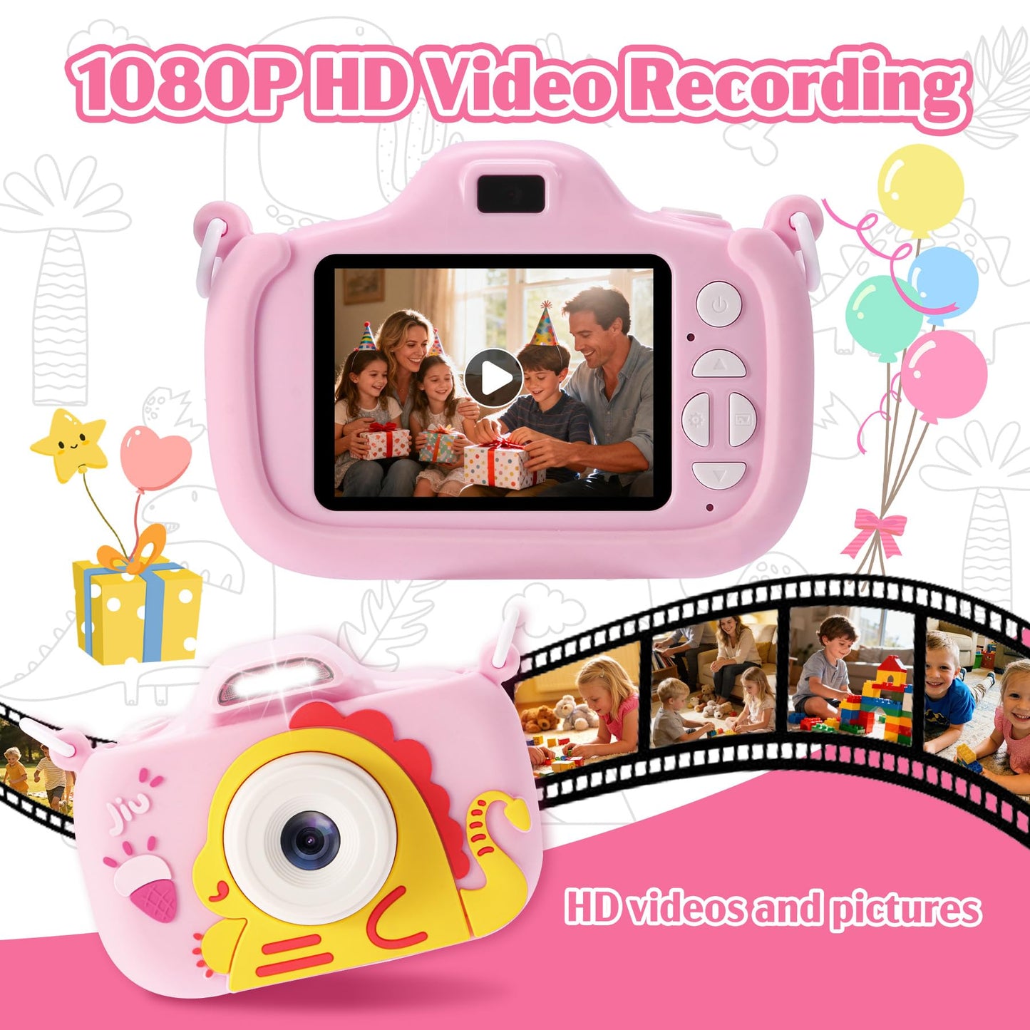 Kids Camera Toys for 3-9 Year Old Girls Boys. 2.4-inch Screen Children's Digital Camera with Fill Light,Christmas/Birthday Gift for Children.Comes