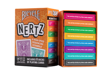 Bicycle Nertz Card Game (Solitaire) , 8 Decks of Jumbo Index Playing Cards, Fast-Paced Multiplayer Family Card Game for Kids and Adults, Classic