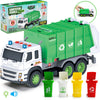 MOBIUS Toys Garbage Truck - Large 1:12 Scale Recycling Truck with Lights, Sounds & Moving Parts - Durable BPA-Free Trash Truck for Kids Ages 3-7