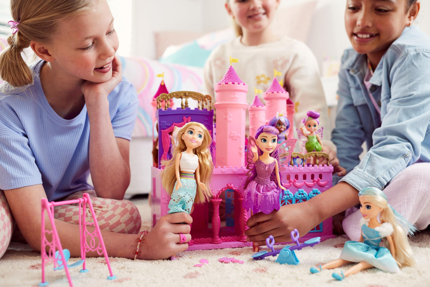 Sparkle Girlz-Dolls-4.7"-Fantasy Little Friend Collection Set of 10 by ZURU, Perfect Girls for Kids 3 Years Old and Up
