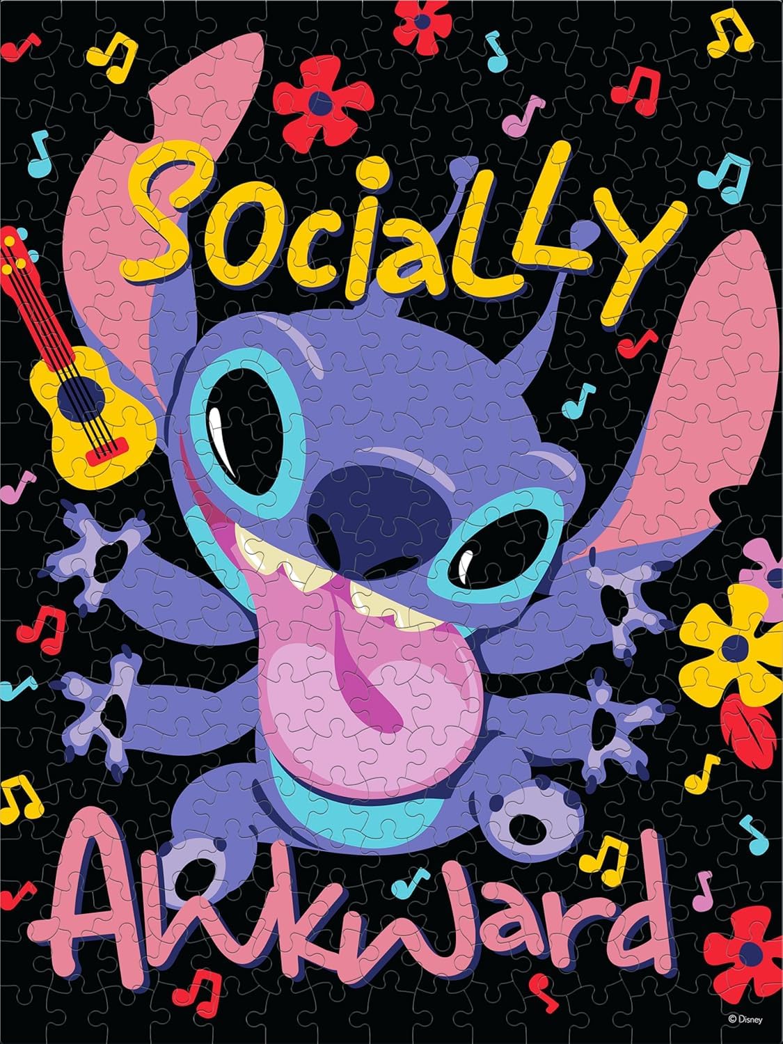 Ceaco - Disney Stitch Socially Awkward - 300 Large Piece Puzzle for Adults