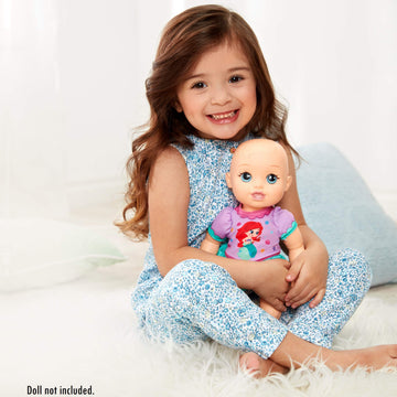 My Disney Nursery Baby Doll Clothes & Accessories, Ariel Diaper Accessory Pack Inspired by Disney's The Little Mermaid! Includes Doll T-Shirt, Doll