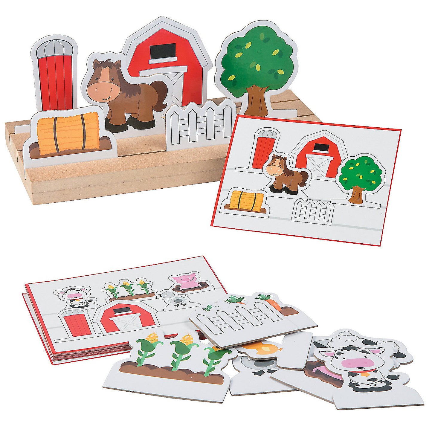 Fun Express Following Directions Farm Game - Educational Learning Resources for 3 Year Old & 4 Year Old | Toddler Board Games for Preschool Learning