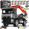 Mould King 19016 Technik Truck Building Sets, APP Programmable Construction Vehicle Block Set, Large Vehicles Crane Building Sets Gift for 14+