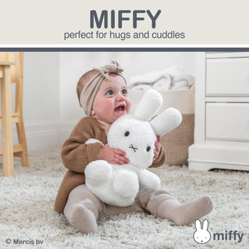 Kids Preferred White Miffy Plush Toy, 12 Inch Sitting Dutch Bunny Plush, Soft Boa Rabbit Bunny Stuffed Animal Plushie Doll for Girls and Boys
