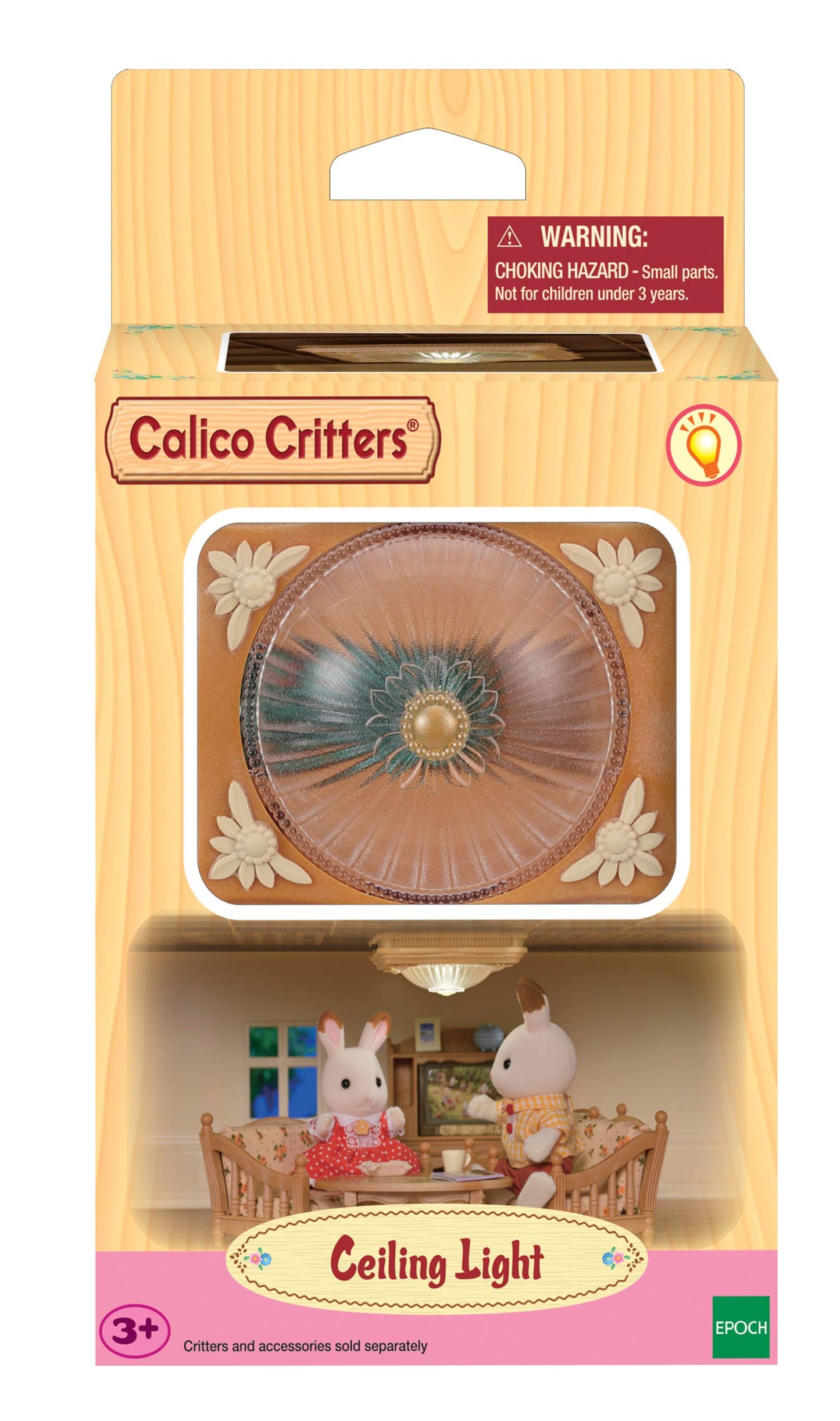 Calico Critters - Ceiling Light Accessory - Dollhouse Furniture & Accessories - Kids Pretend Play Toy, Miniature Dollhouse Lighting Accessory, Ages 3+