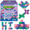 Crayola Glitter Magnetic PIP Cubes, Mini Magnetic Blocks Playset, STEM & Montessori Building & Educational Toys for Kids, Travel Toys for Boys