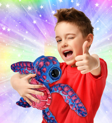 DolliBu Pink Sea Turtle Super Soft Stuffed Animal, Cute Realistic Stuffed Animals for Girls. Boys and Adults Animal Gifts, Kids Ocean Nursery Decor