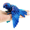 Maxdecoer 3D Printed Articulated Parrot Figure with Movable Wings, Flexible Joint Bird Desk Fidget Toy, Colorful Collectible Home & Office Decor Gift