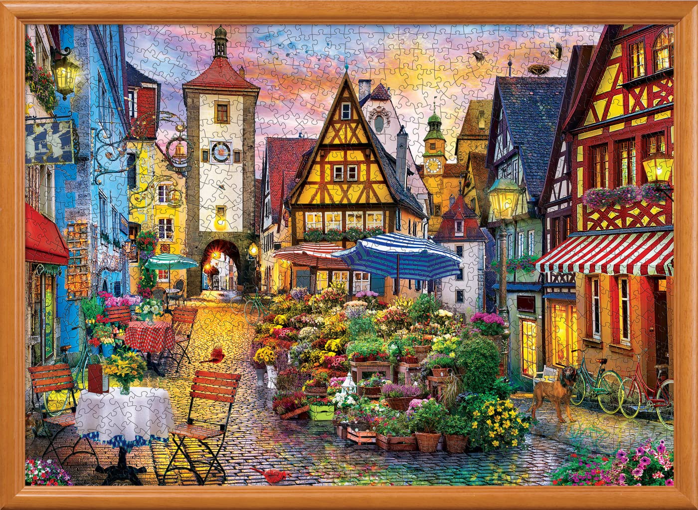 MasterPieces 1000 Piece Jigsaw Puzzle for Adults, Family, Or Youth - Bavarian Flower Market - 19.25"x26.75"