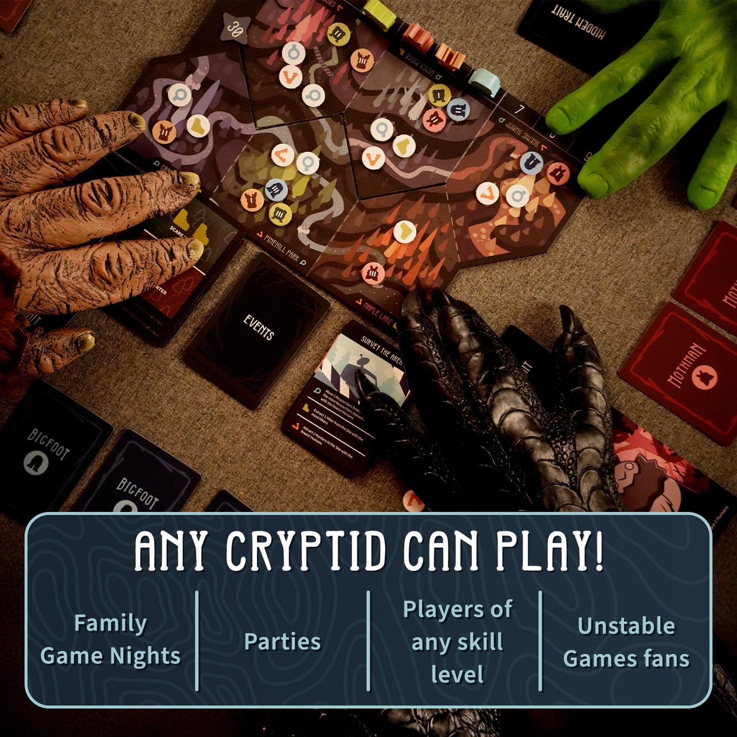 Unstable Games Twisted Cryptids Board Game - Strategy Card Game for Adults and Kids - Family Board Games for 2-4 Players, Ages 12 and Up - from