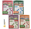 Word Search Puzzle Book Bundle (4-Pack Bundle) Easy-to-Read Large Print | 80 Challenging Searching Games Each | Men, Women, Adults, Seniors | Less Eye