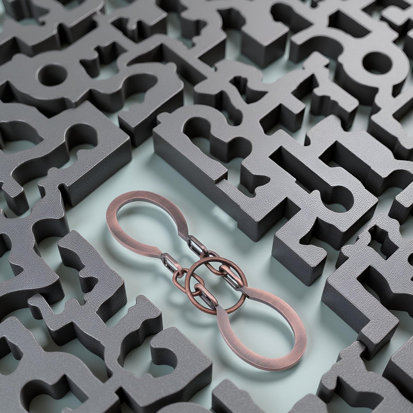 1Pc God Lock Puzzle Metal Ring Solution Intellectual Deduction Unlock Puzzle Brain Tease Unlock Horseshoe Buckle Gift, Assembly and Disentanglement