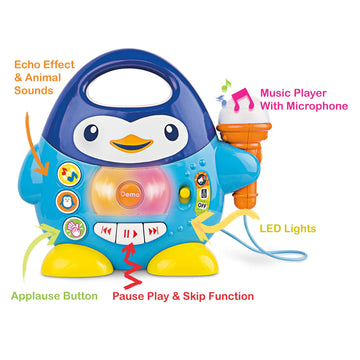 Toddler Karaoke Machine: Fun Musical Toys for Toddlers 1-3 & 3-5 | Ideal Kids Karaoke Machine for Boys | Engaging Toddler Toys 2-3 for Aspiring Little