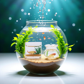 2Pcs 1/12 Scale Accessories Dollhouses Fish Tank?1: 12 Scale Miniature Fish Bowl Miniature Dollhouse Accessories for Garden Scene Decor Desktop