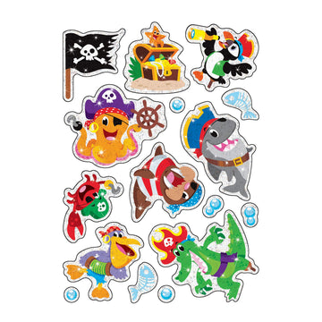 Trend Fish Pirates & Crew Sparkle Stickers, Classroom Incentives, 32 Count