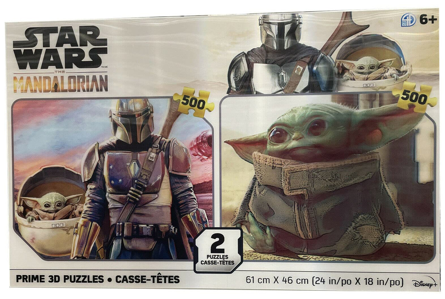 Star Wars The Mandalorian Prime 3D Puzzles Two Pack 500pc