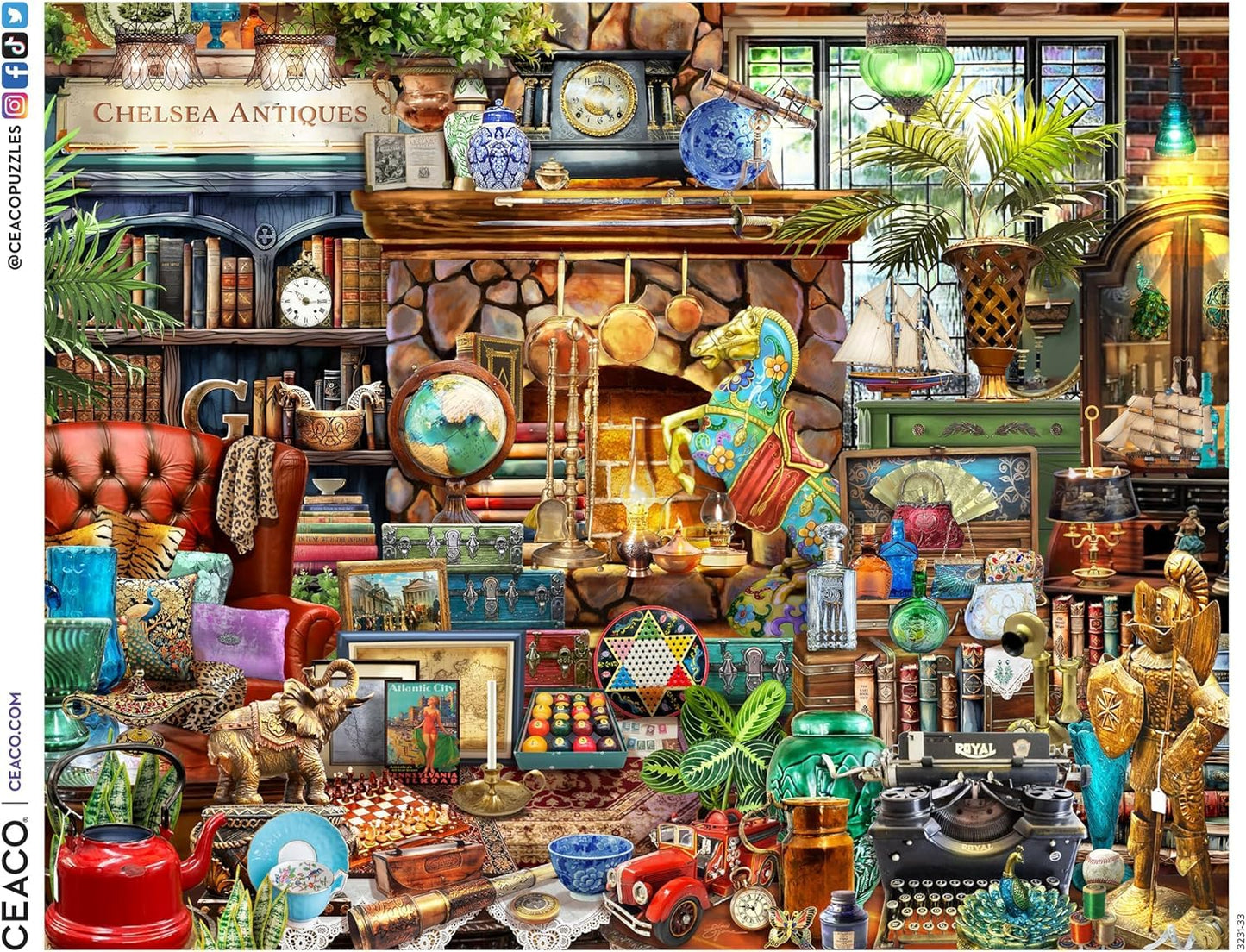 Ceaco - EZ2Hold - Collector's Retreat - 1000 Piece Jigsaw Puzzle for Adults - Challenging Puzzle Perfect for Game Nights - Finished Size is 30 x 24