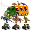 Lunoppy Toy Trucks with Dino Cars & Figures, Dinosaur Toys for Kids 3-5 5-7