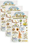 Paper House Productions Die-Cut Dimensional & Foil Accent Scrapbook Sticker Sheet - Sweet Baby, 3-Pack