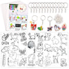 Natonhi Shrinky Dink Sheets Kit 145Pcs Shrink Art Kit Including 20pcs Shrinky Paper Sheets 6pcs Traceable Picture Keychains Accessories- Perfect
