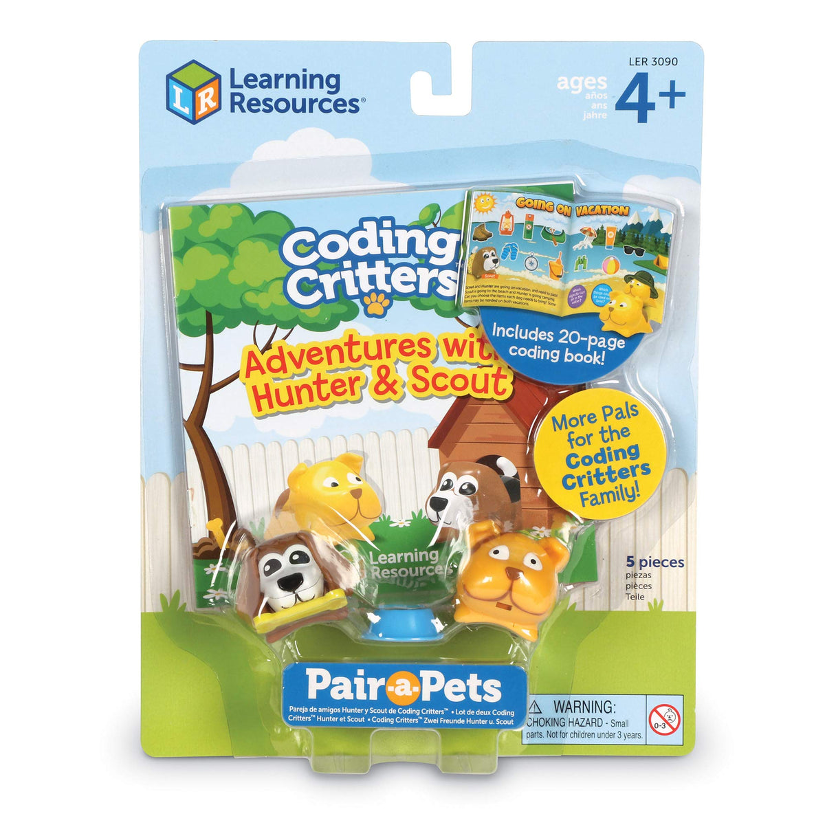 Learning Resources Coding Critters Pair-A-Pets Dogs Hunter & Scout
