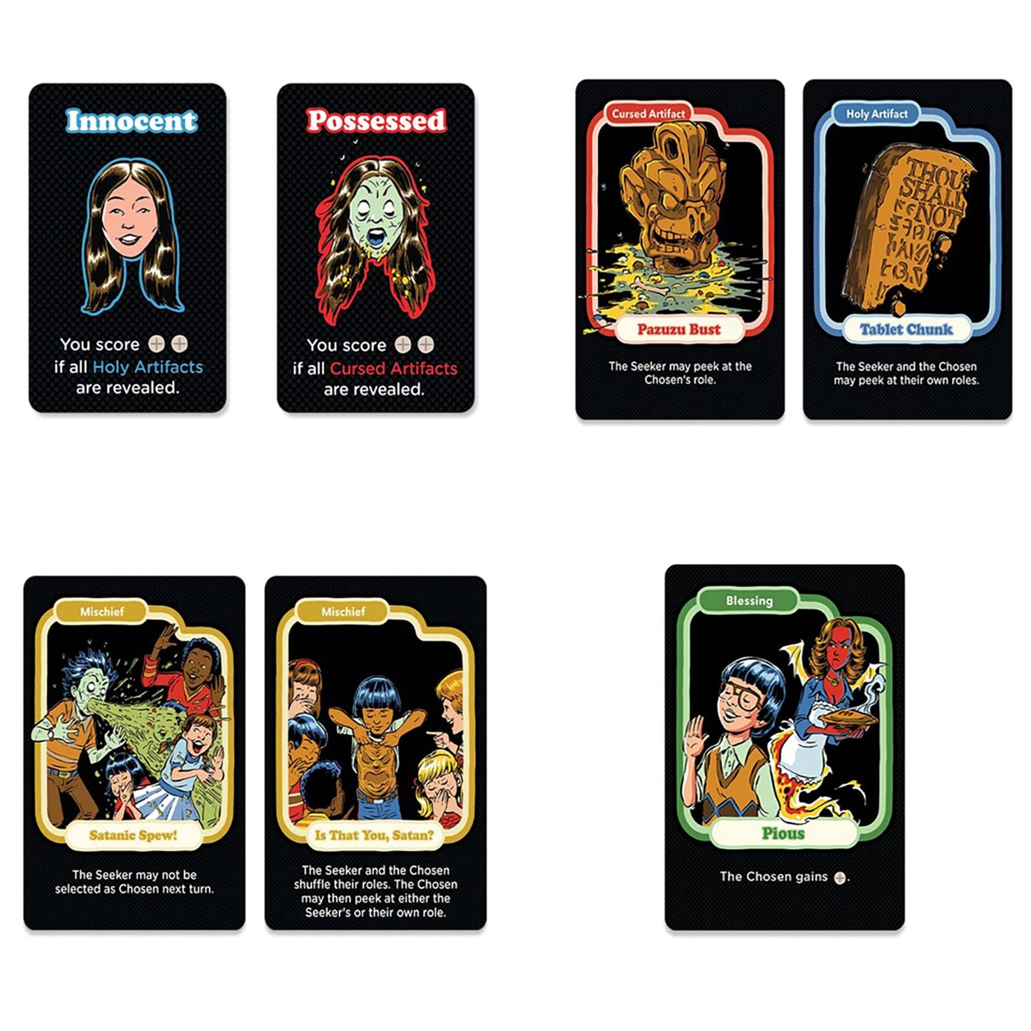 Cryptozoic Entertainment Let's Call The Exorcist: Steven Rhodes Games VOL. 2 - Dark Retro Social Deduction Game, Ages 14+, 4-8 Players, 20-45 Min