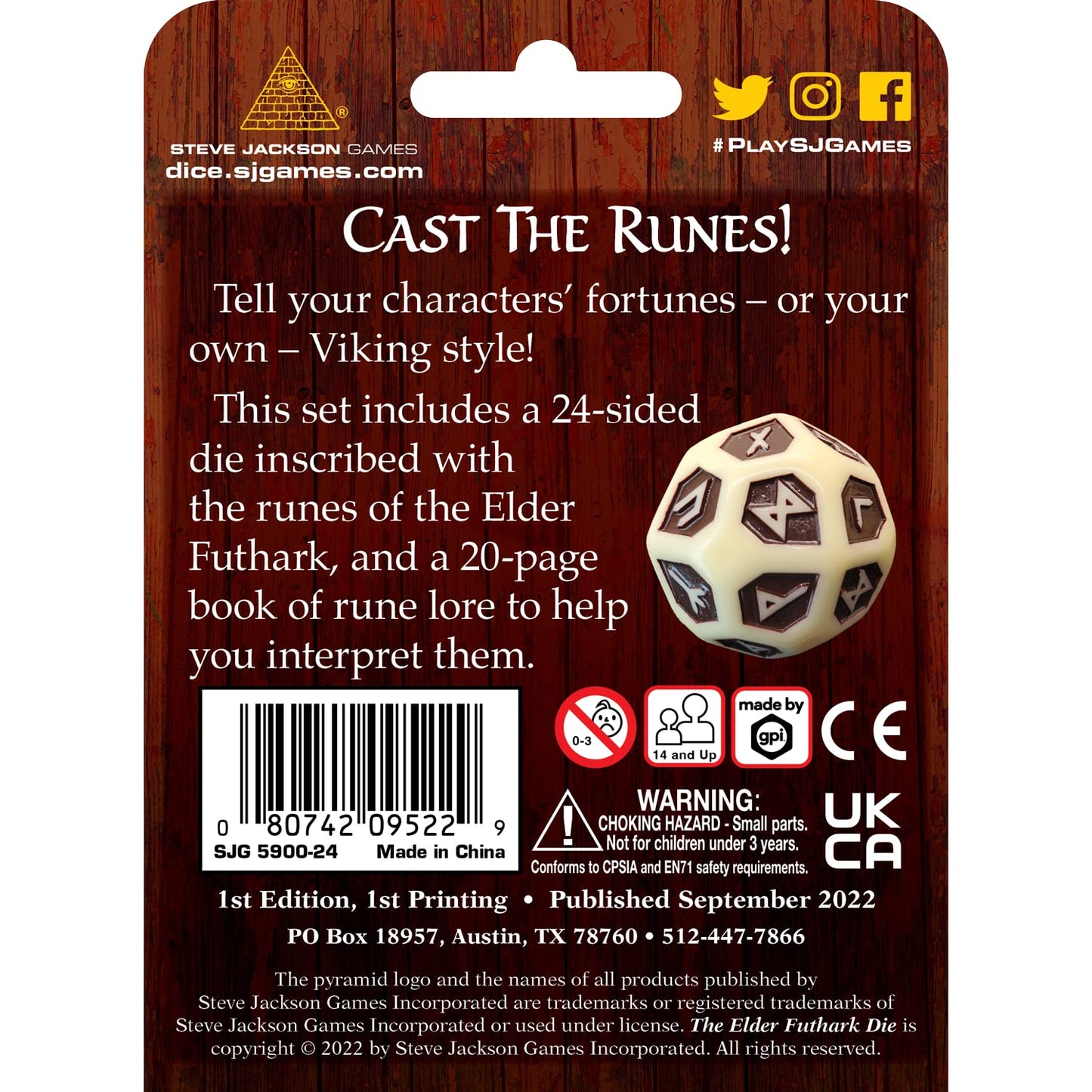 Steve Jackson Games The Elder Futhark Die