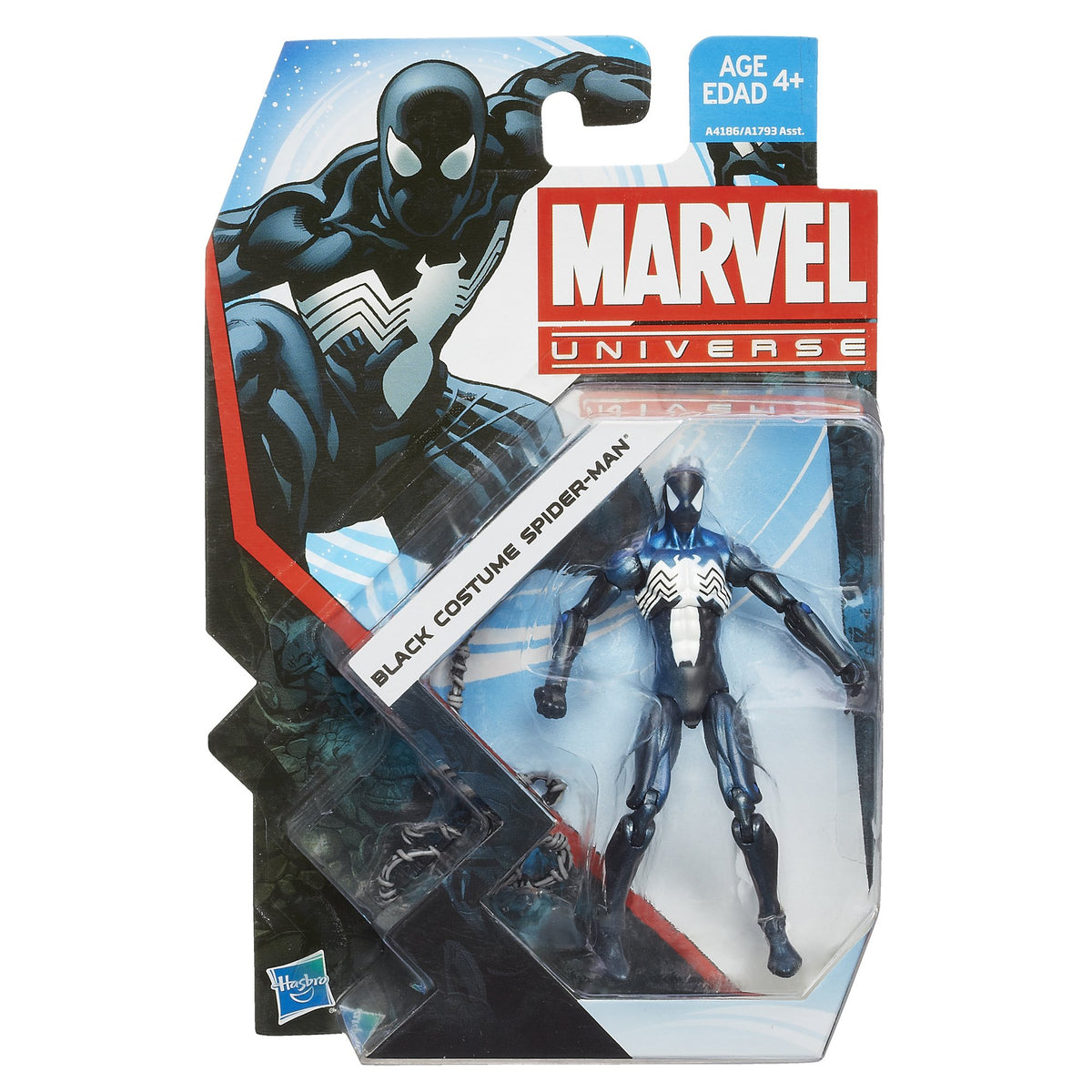 Hasbro Marvel Universe Black Costume Spider-Man Action Figure