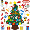 THAWAY DIY Felt Christmas Tree for Toddlers with 34 pcs Detachable Ornaments, Kids Door Wall Hanging Xmas Gifts Christmas Decorations
